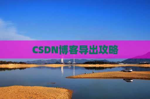 CSDN博客导出攻略